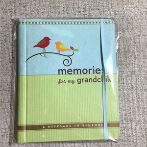 Memories for My Grandchild Keepsake Journal - Blue & Green with Bird Design